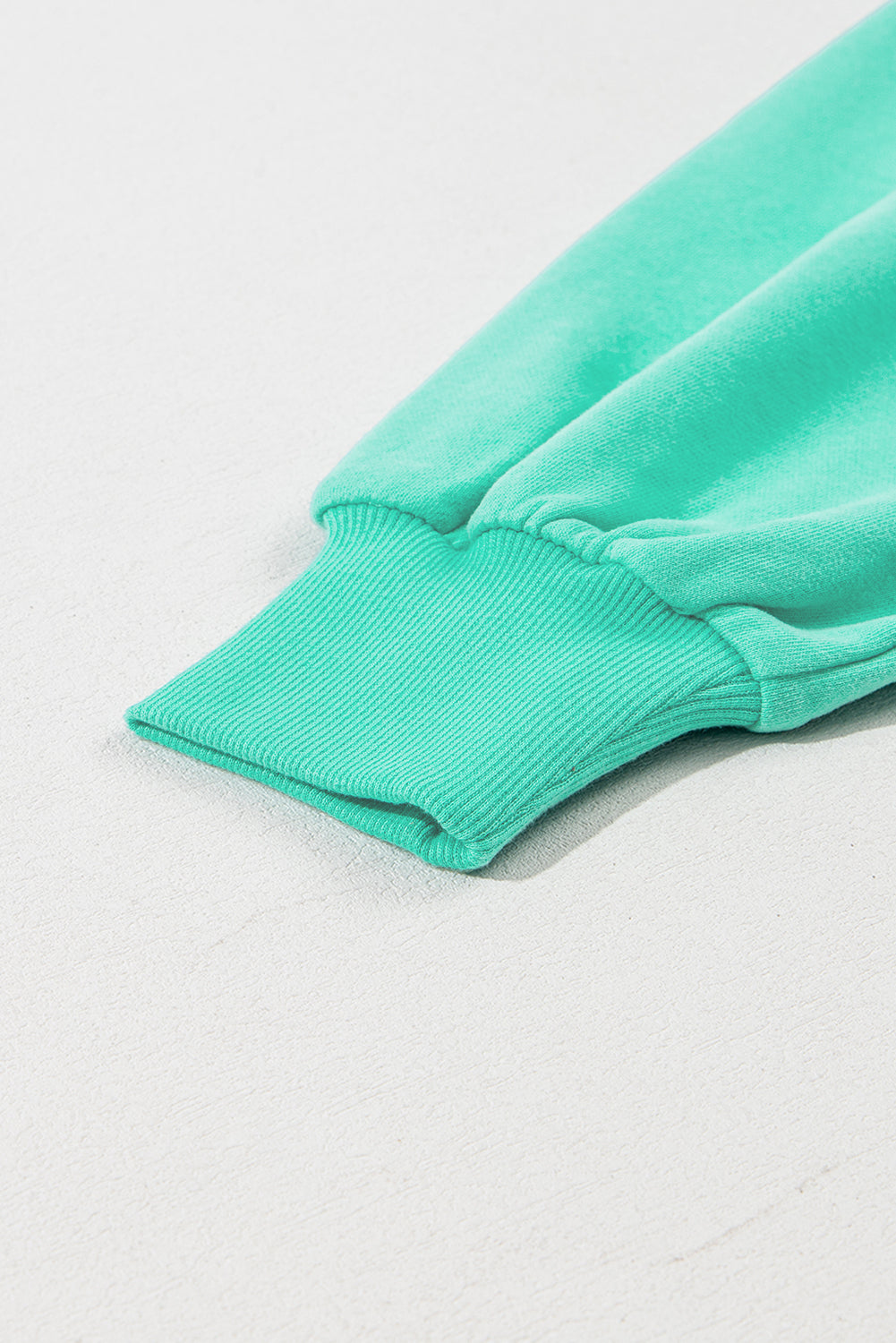 Parchment Solid Kangaroo Pocket Half Zipper Oversized Hoodie