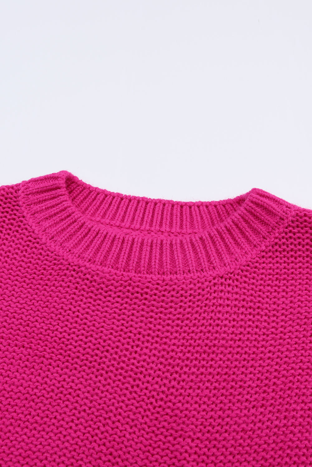 Khaki Hollowed Bubble Sleeve Knit Sweater