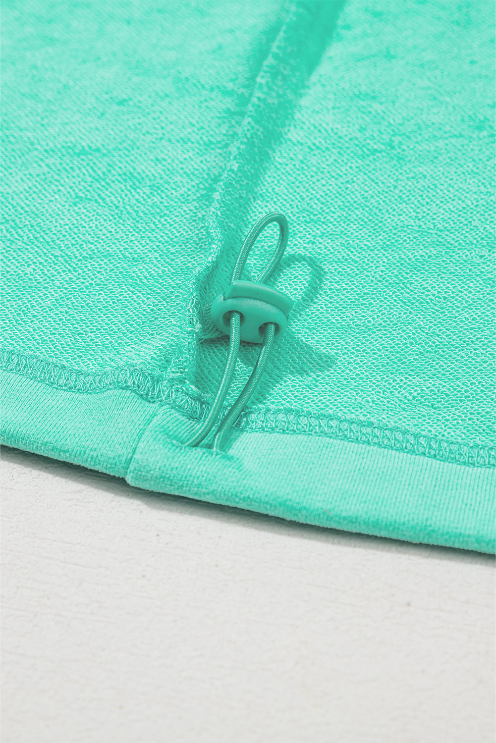 Parchment Solid Kangaroo Pocket Half Zipper Oversized Hoodie