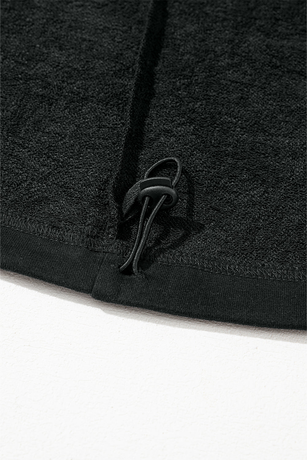 Parchment Solid Kangaroo Pocket Half Zipper Oversized Hoodie