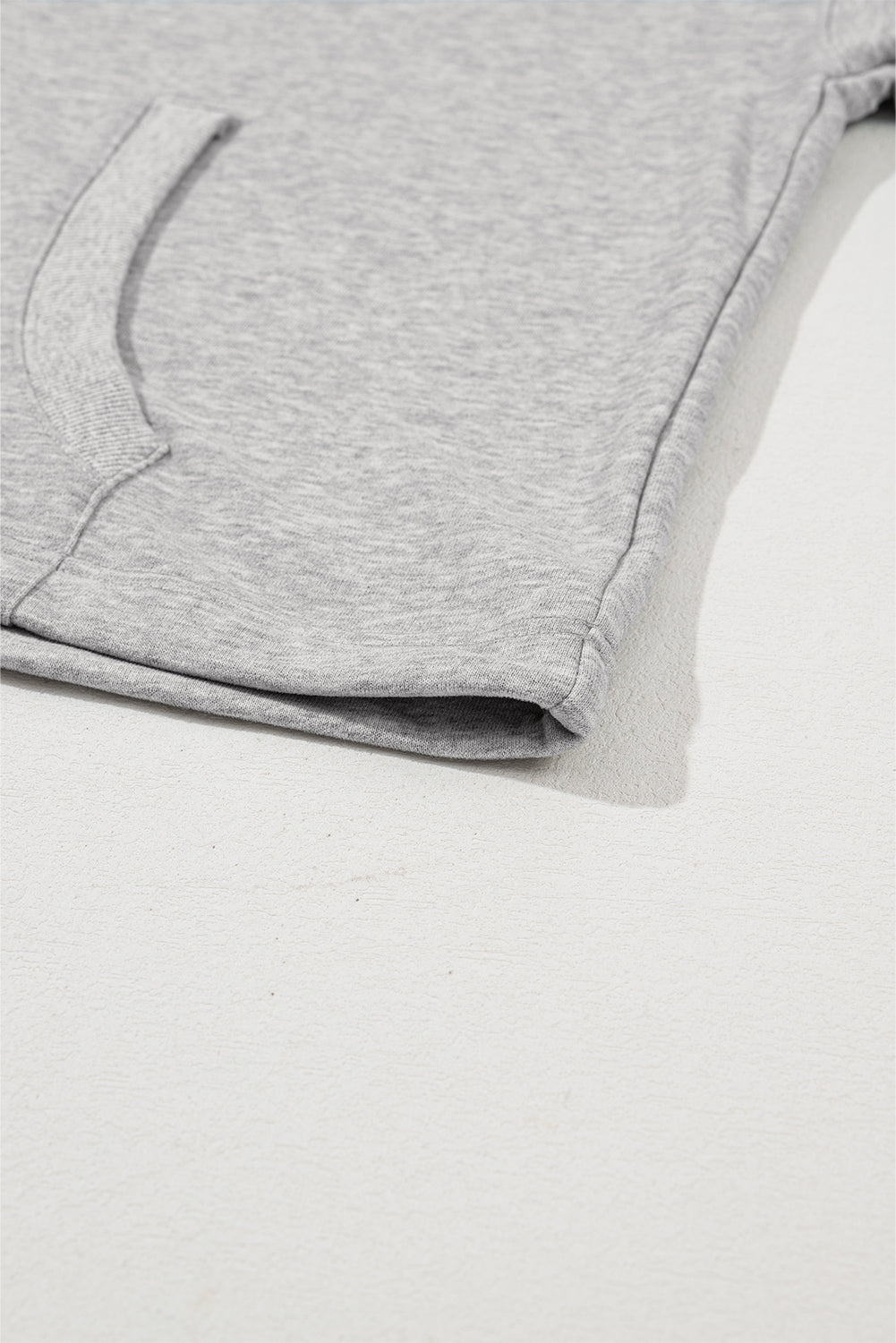 Parchment Solid Kangaroo Pocket Half Zipper Oversized Hoodie