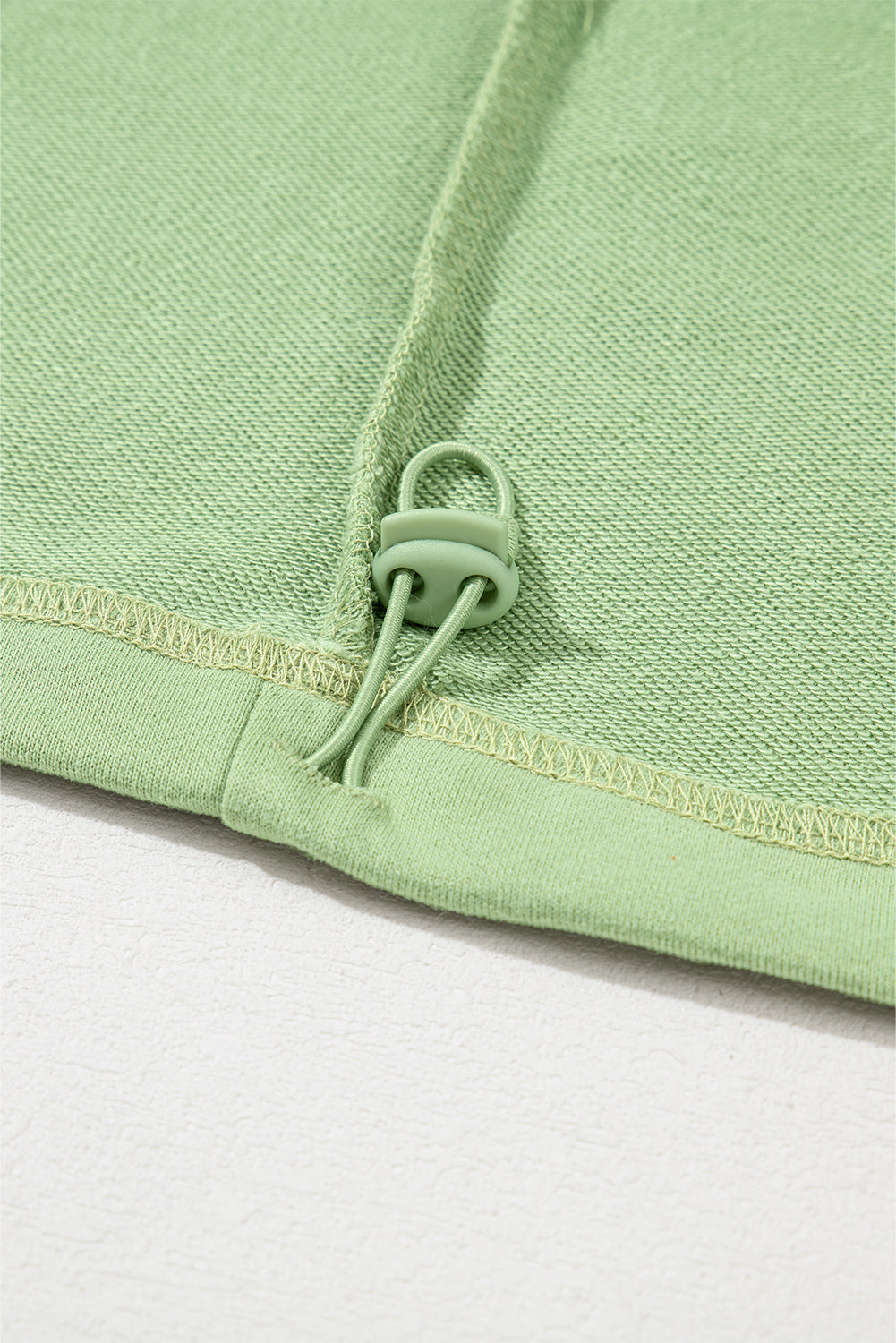 Parchment Solid Kangaroo Pocket Half Zipper Oversized Hoodie