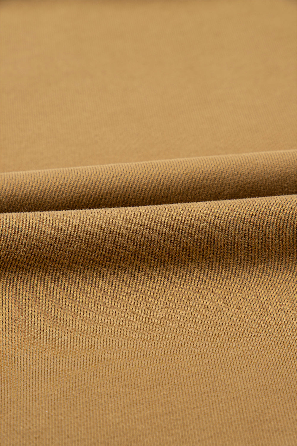 Parchment Solid Kangaroo Pocket Half Zipper Oversized Hoodie