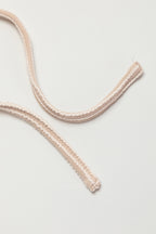 Parchment Exposed Seam Ribbed Tee and Pants Two-piece Outfit