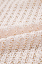 Jet Stream Hollowed Crochet Drop Shoulder Open Front Cardigan