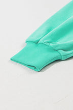 Parchment Solid Kangaroo Pocket Half Zipper Oversized Hoodie