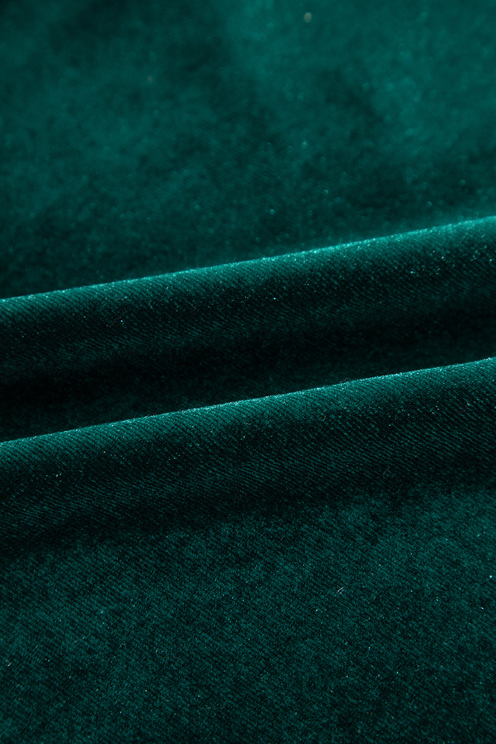 Evergreen Sequin Patchwork Sleeve Button Up Velvet Top