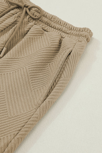Gray Ultra Loose Textured 2pcs Slouchy Outfit