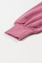 Parchment Solid Kangaroo Pocket Half Zipper Oversized Hoodie