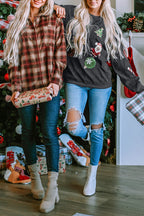 Fiery Red Plaid Zip Up Chest Pocket Shacket