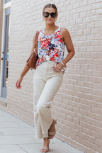 Floral Print Sleeveless Top