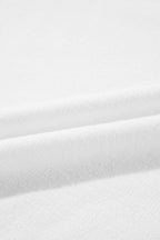 Peach Blossom Flower Detail Knitted Notched Neck Sweater