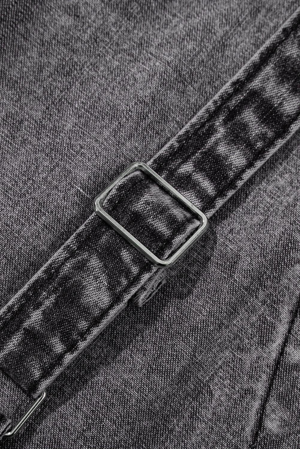 Beau Blue Light Wash Frayed Exposed Seam Wide Leg Denim Overall