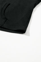 Parchment Solid Kangaroo Pocket Half Zipper Oversized Hoodie