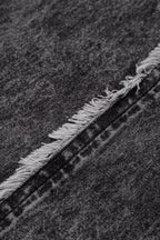 Beau Blue Light Wash Frayed Exposed Seam Wide Leg Denim Overall