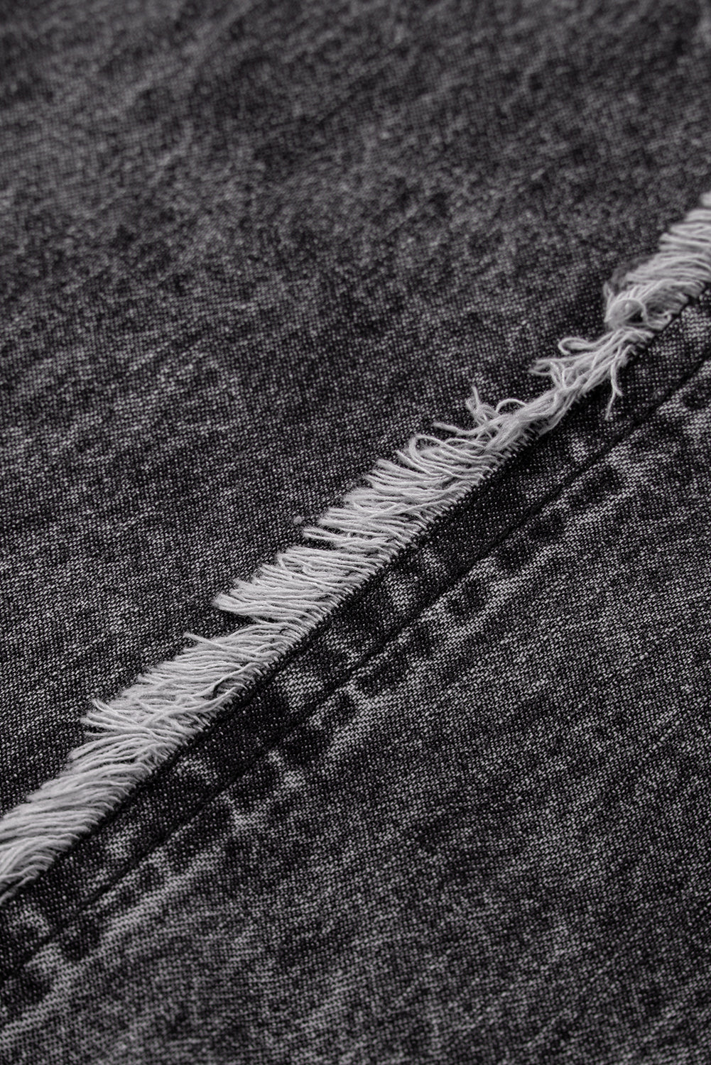 Beau Blue Light Wash Frayed Exposed Seam Wide Leg Denim Overall