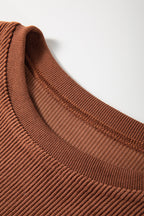 Orange JOLENE Ribbed Corded Oversized Sweatshirt
