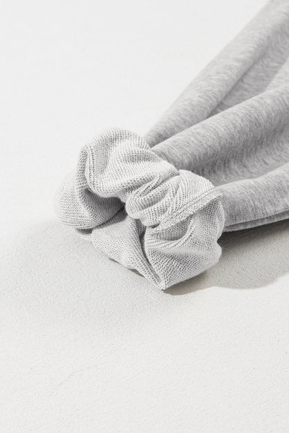 Parchment Solid Kangaroo Pocket Half Zipper Oversized Hoodie