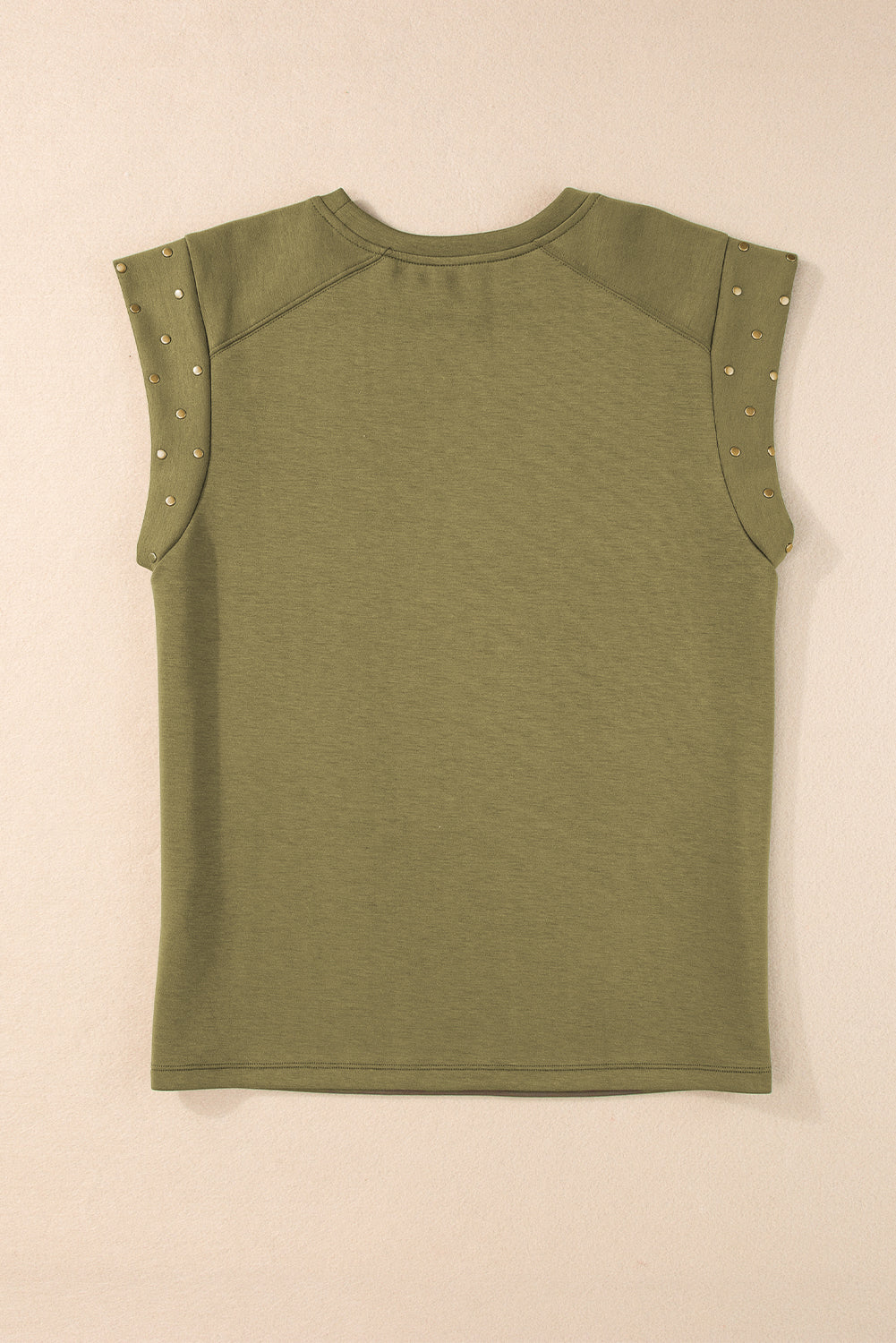 Guacamole Green Studded Short Sleeve Top