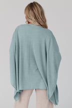 Apricot Lace Trim Ribbed Oversize Kimono