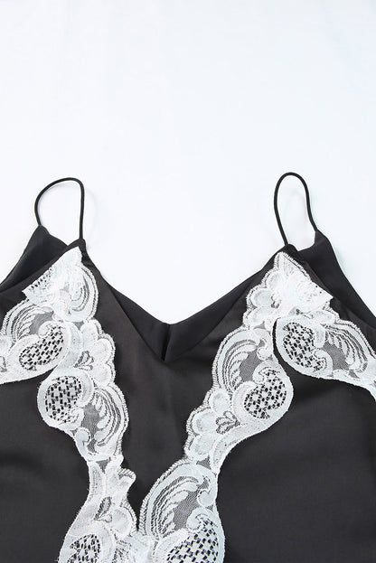 Lace Splicing Spaghetti Straps Vest