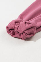 Parchment Solid Kangaroo Pocket Half Zipper Oversized Hoodie