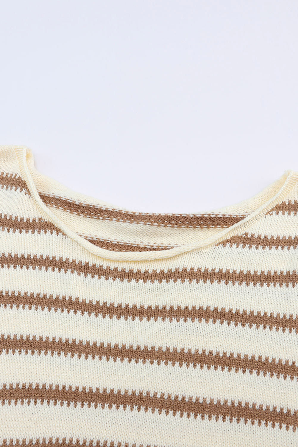 Yellow Striped Drop Shoulder Oversized Sweater