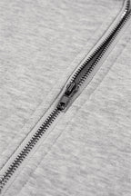 Parchment Solid Kangaroo Pocket Half Zipper Oversized Hoodie