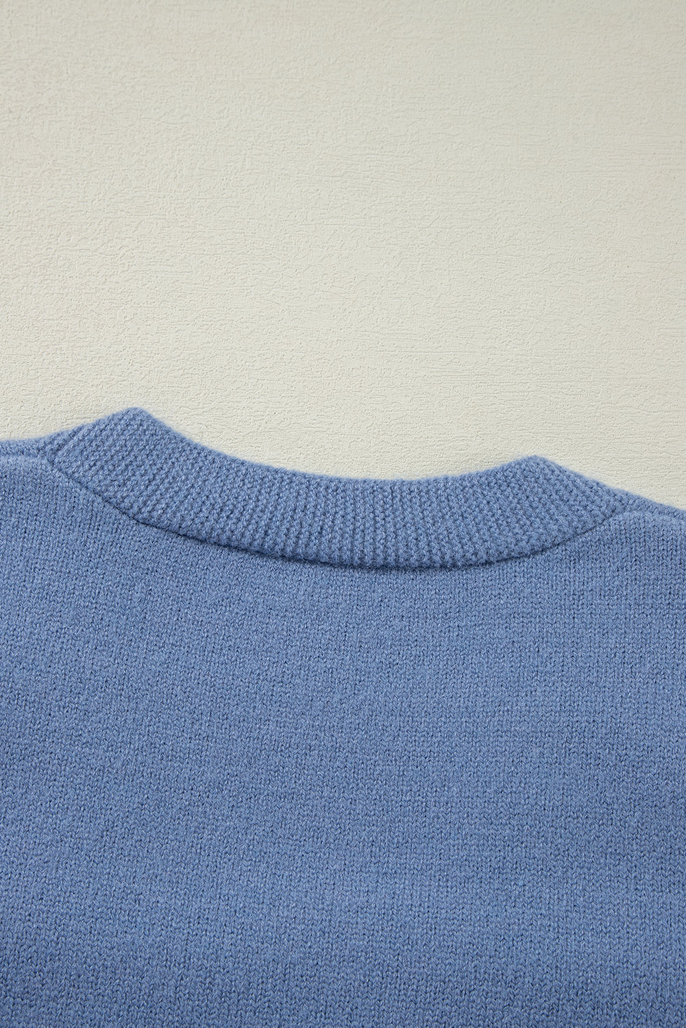 Myosotis Textured Knit Pearl Beaded Button Up Cardigan