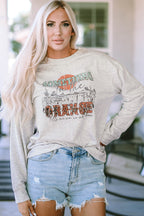 Gray SOMETHING ORANGE Graphic Relaxed Sweatshirt