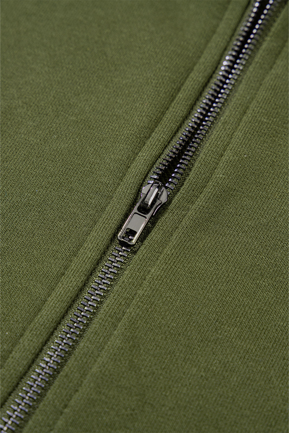 Parchment Solid Kangaroo Pocket Half Zipper Oversized Hoodie