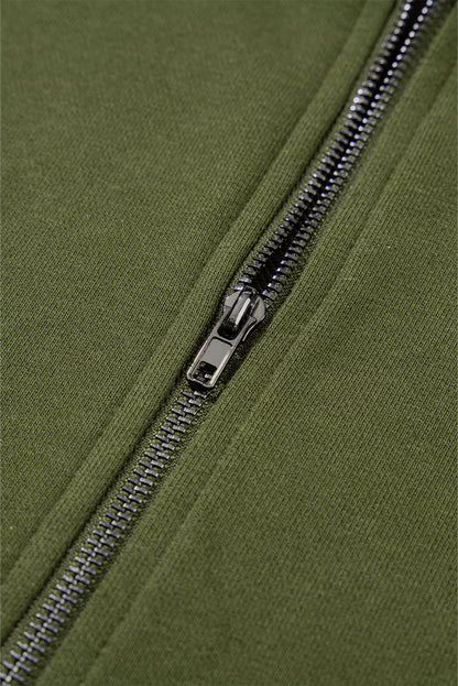 Parchment Solid Kangaroo Pocket Half Zipper Oversized Hoodie