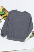 Gray Saddle Up Corded Graphic Sweatshirt