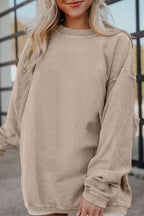 Orange JOLENE Ribbed Corded Oversized Sweatshirt