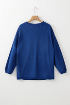 Orange JOLENE Ribbed Corded Oversized Sweatshirt