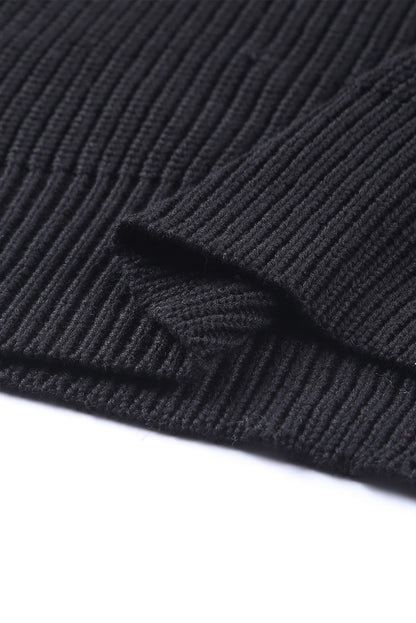 Color Block Knitted O-neck Pullover Sweater