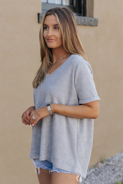 High Low Cuffed Tee