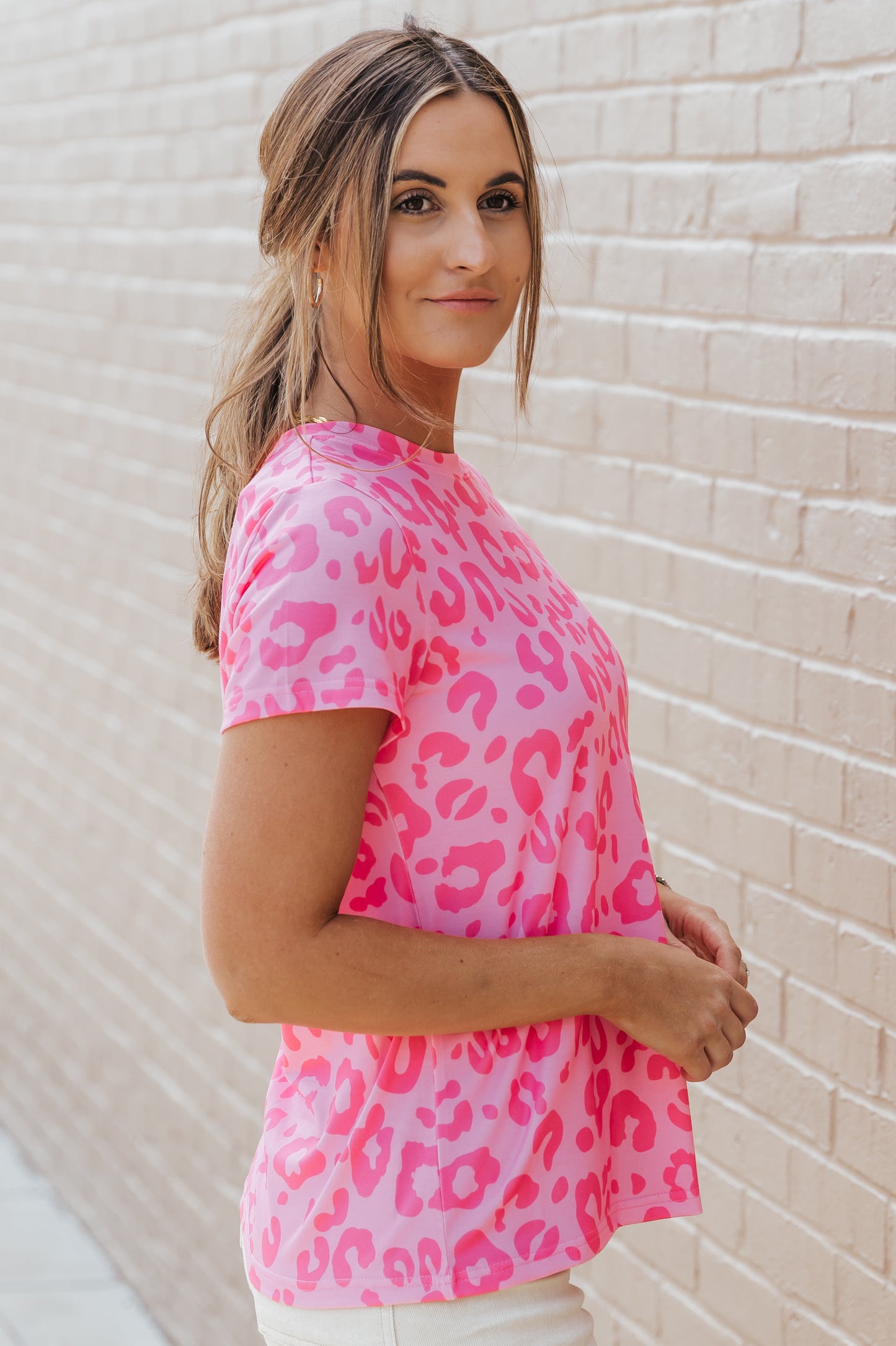 Print Crew Neck Short Sleeve T Shirt