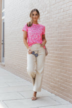 Print Crew Neck Short Sleeve T Shirt