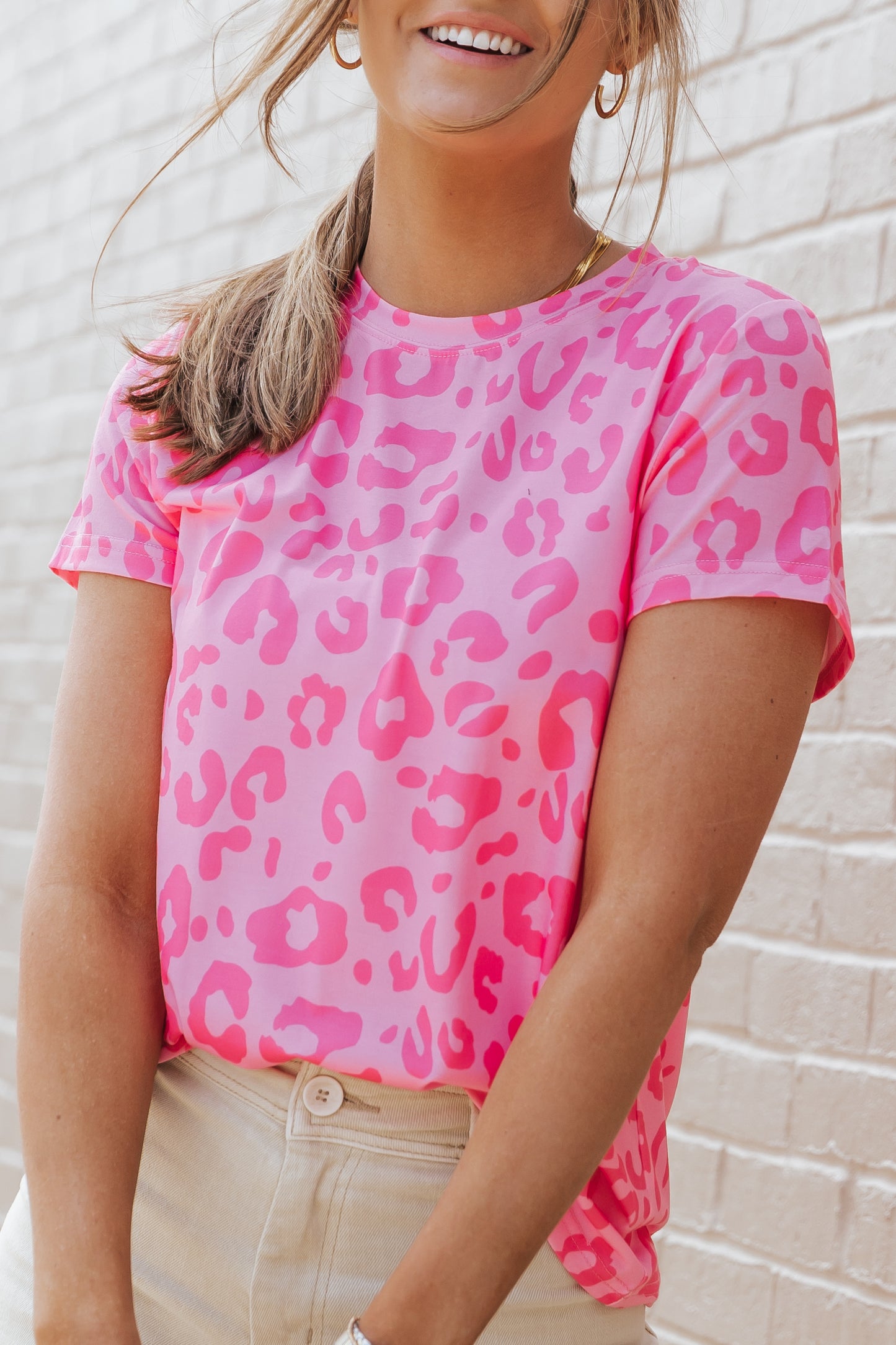 Print Crew Neck Short Sleeve T Shirt