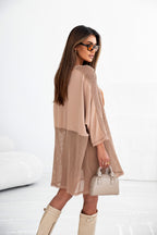 Khaki Pointelle Patchwork Rae Edge Ccardigan