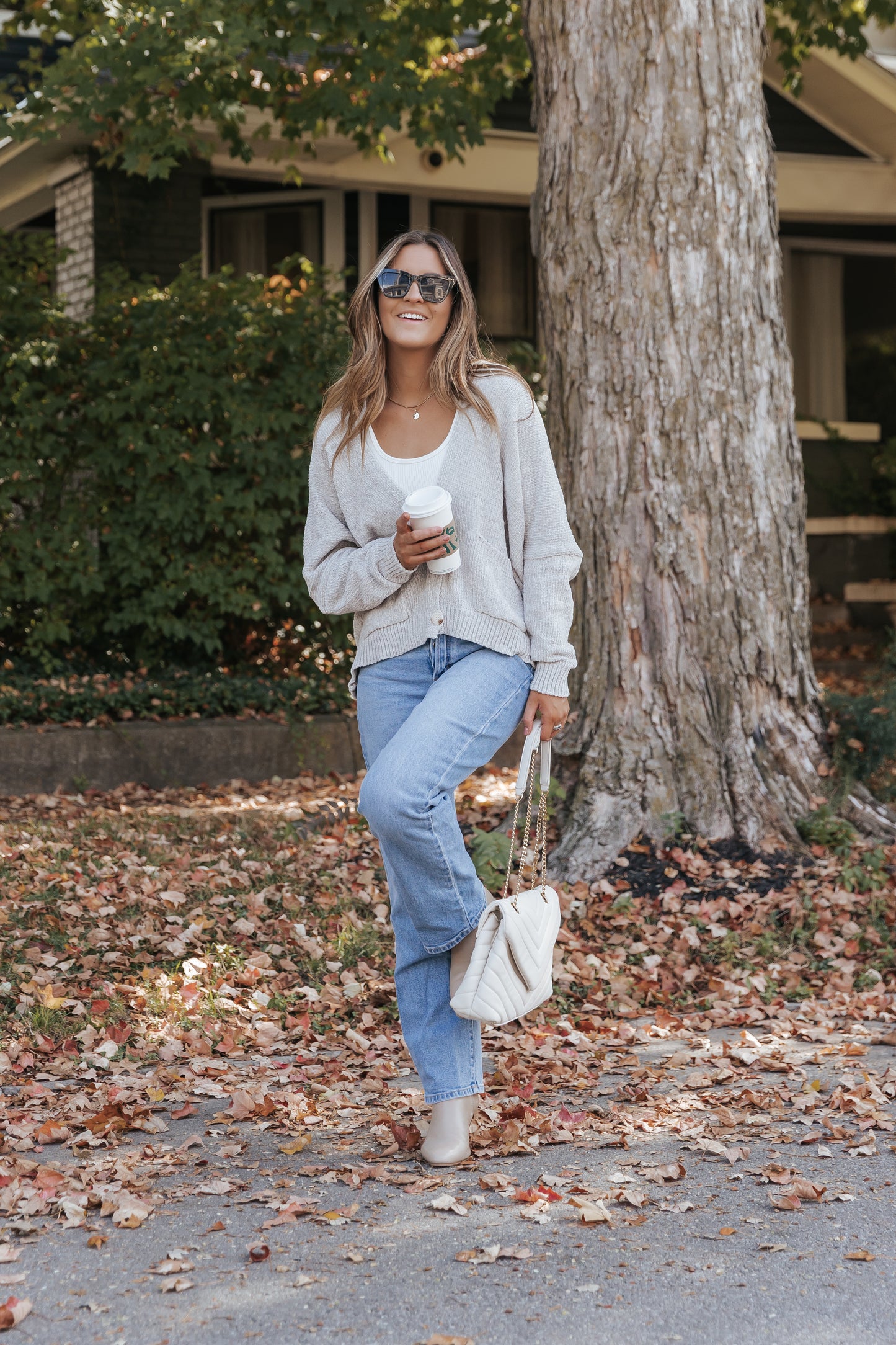 Gray Buttons Front Pocketed Sweater Cardigan