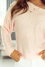 Pink Ribbon Bow Knot Dolman Sleeve Sweater