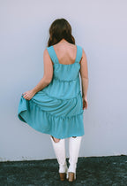 Skobeloff Frilled Tiered Sleeveless Flowy Dress
