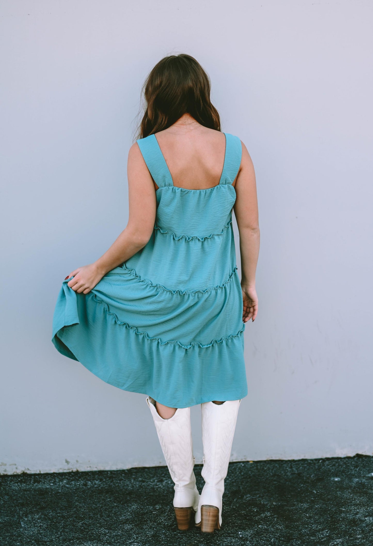 Skobeloff Frilled Tiered Sleeveless Flowy Dress