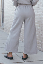 Gray Ultra Loose Textured 2pcs Slouchy Outfit