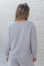 Gray Ultra Loose Textured 2pcs Slouchy Outfit