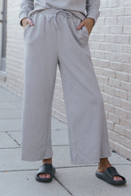 Gray Ultra Loose Textured 2pcs Slouchy Outfit