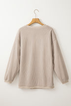 Orange JOLENE Ribbed Corded Oversized Sweatshirt