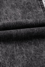 Beau Blue Light Wash Frayed Exposed Seam Wide Leg Denim Overall